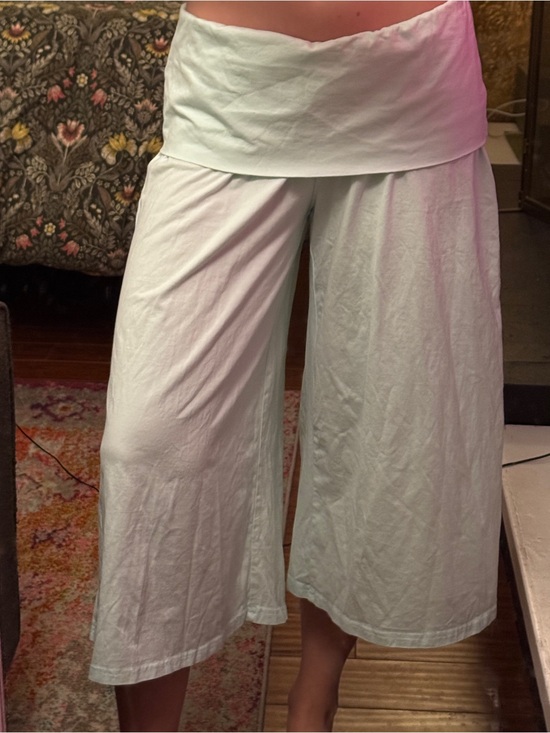 Brandy Melville Pants - Light Mint Wide Leg Foldover Waist Pants